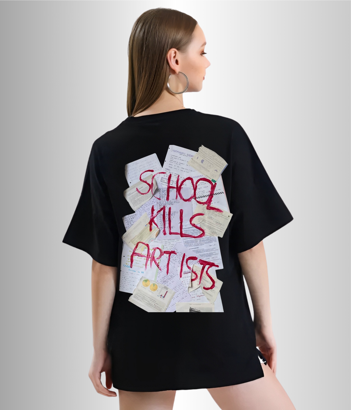 School Kills Artist - Unisex Oversized Tshirt