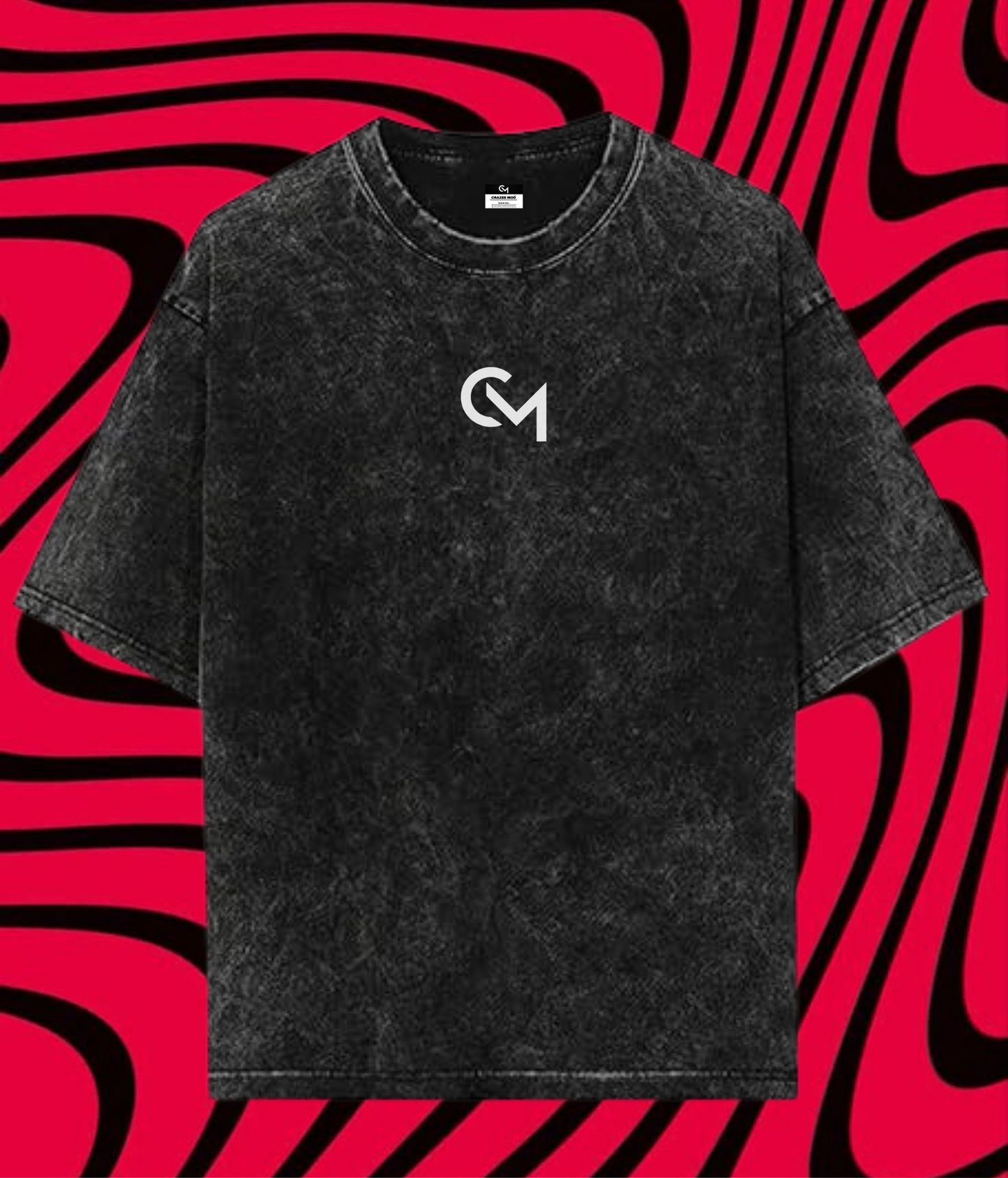 Solid Black Acid Wash- Unisex Oversized Tshirt