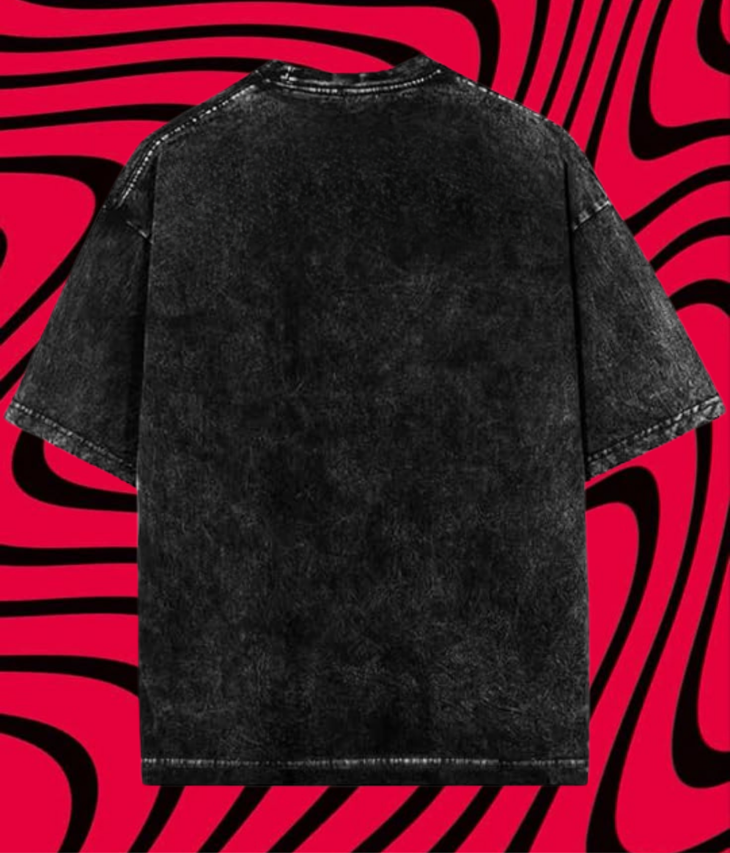 Solid Black Acid Wash- Unisex Oversized Tshirt