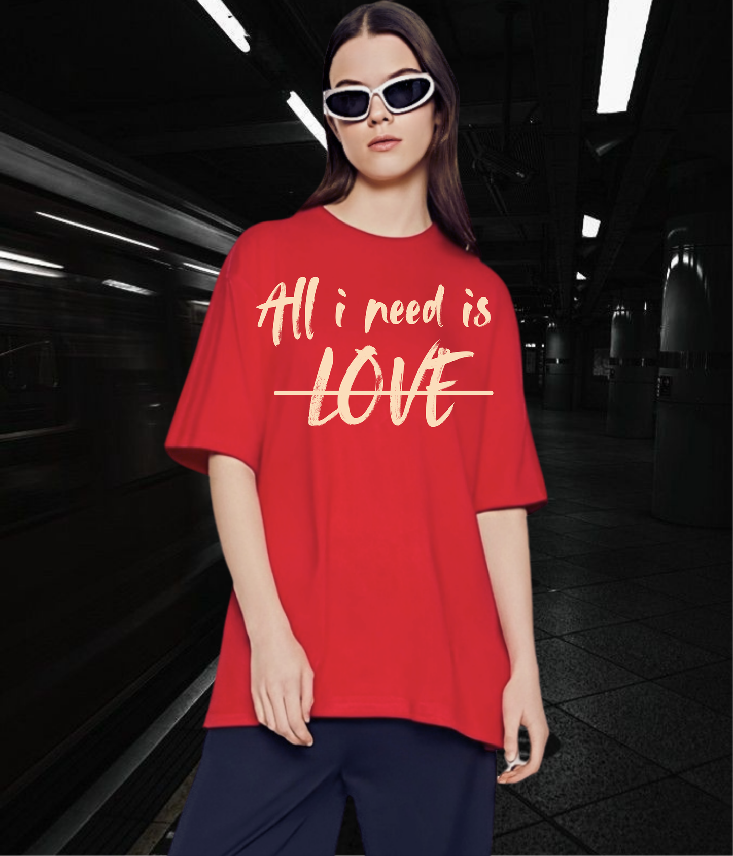 All i need is Love - Unisex Oversized Tshirt