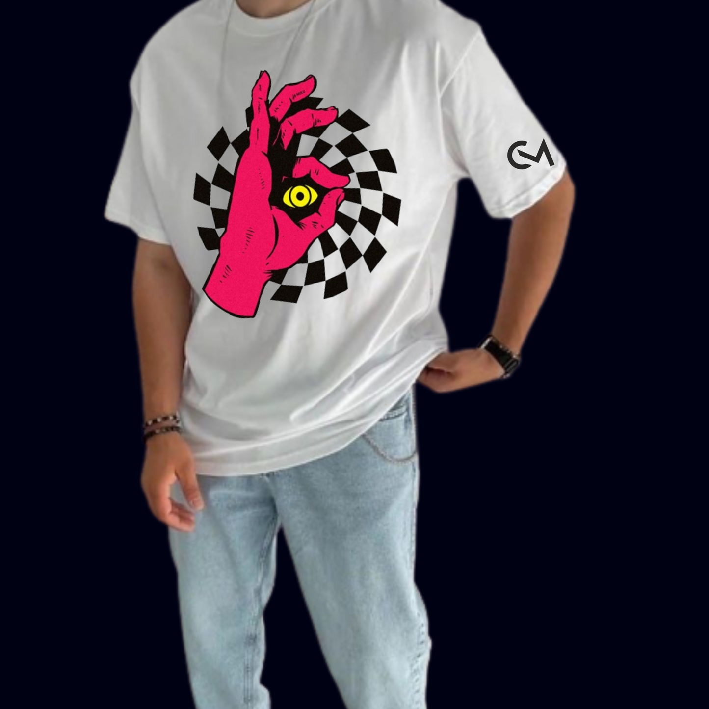 HAND EYES- Oversized Men Tshirt