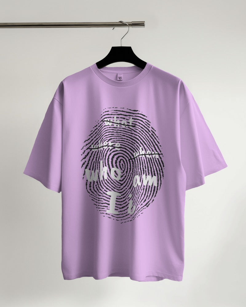 WHAT, WHERE, WHEN...WHO AM I? OVERSIZED Men TSHIRT