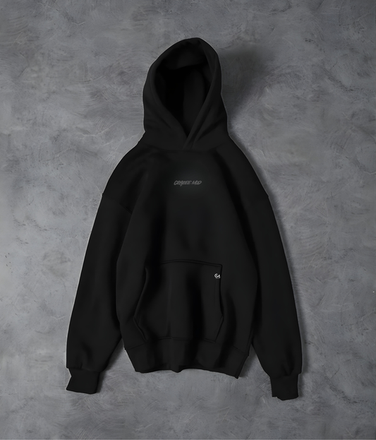 Everyday Solid Black- Unisex Loose fit Hoodie