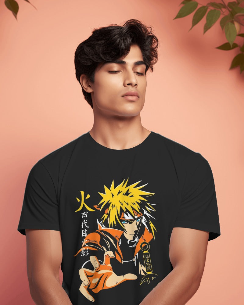 Minato Namikaze Anime- Regular Fit Men Tshirt