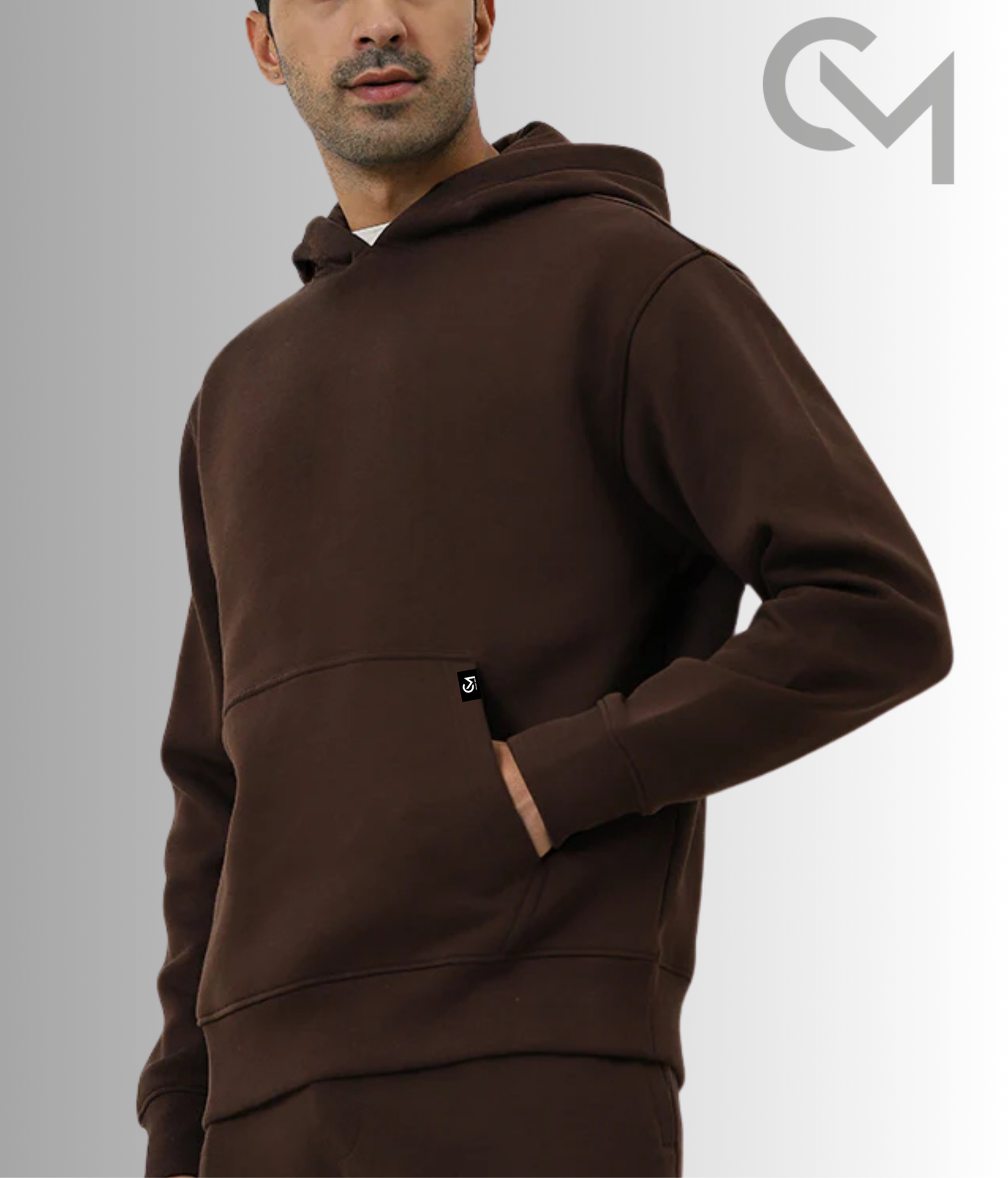 Basic - Dark Brown Solid Regular Men Hoodie