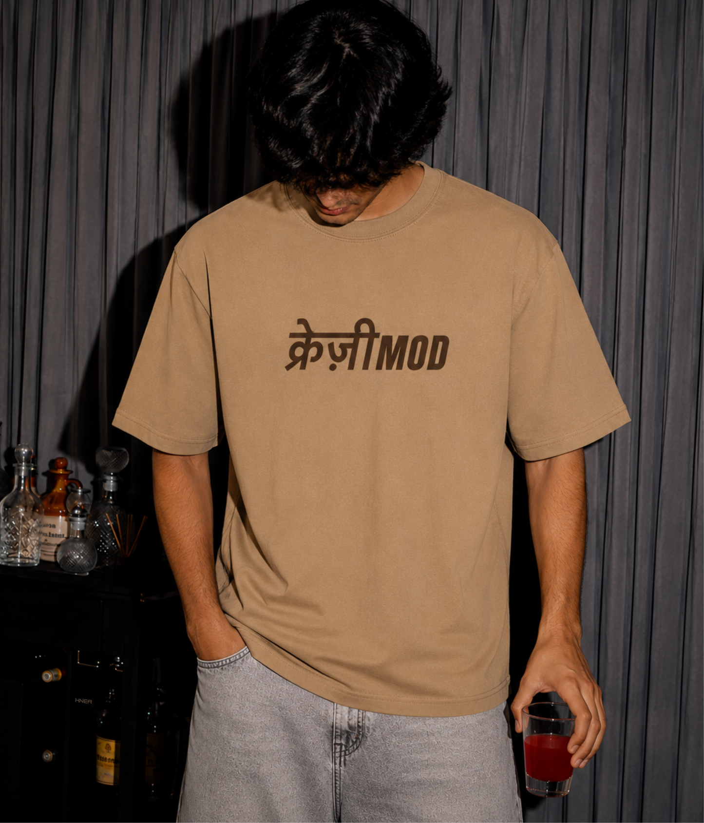 क , ख , ग, घ, व, न, फ, क - Unisex Oversized Tshirt