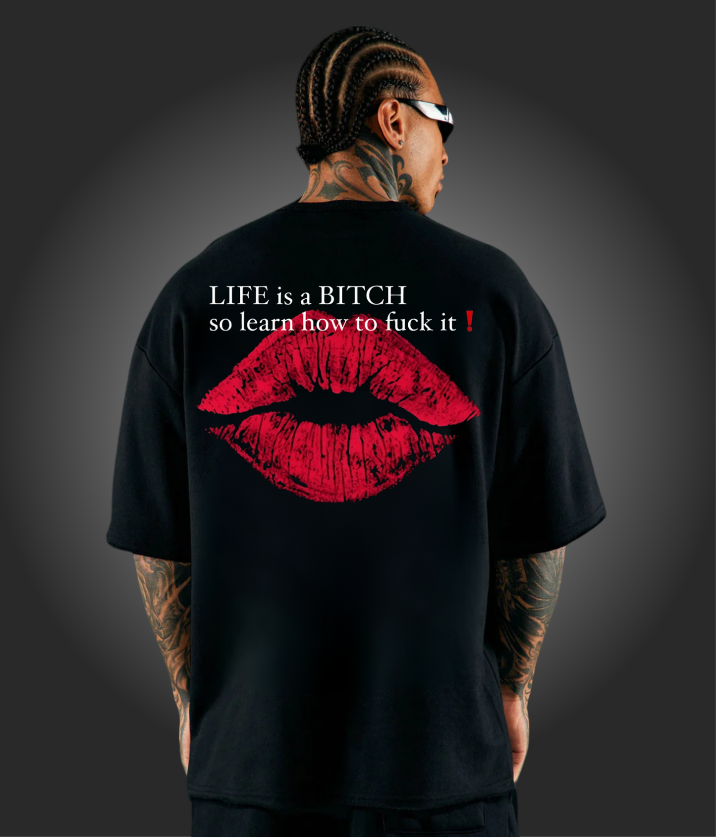 Life is a B*tch, So learn how to f**k it - Premium Oversized Tshirt