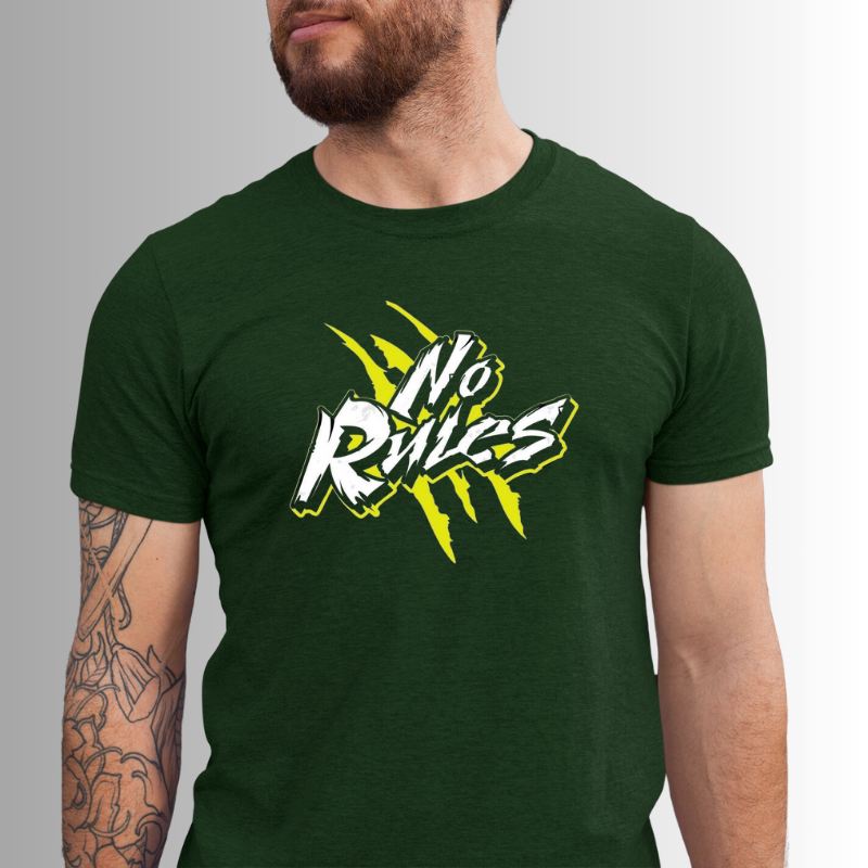 " NO RULES " - Regular Fit Men Tshirt