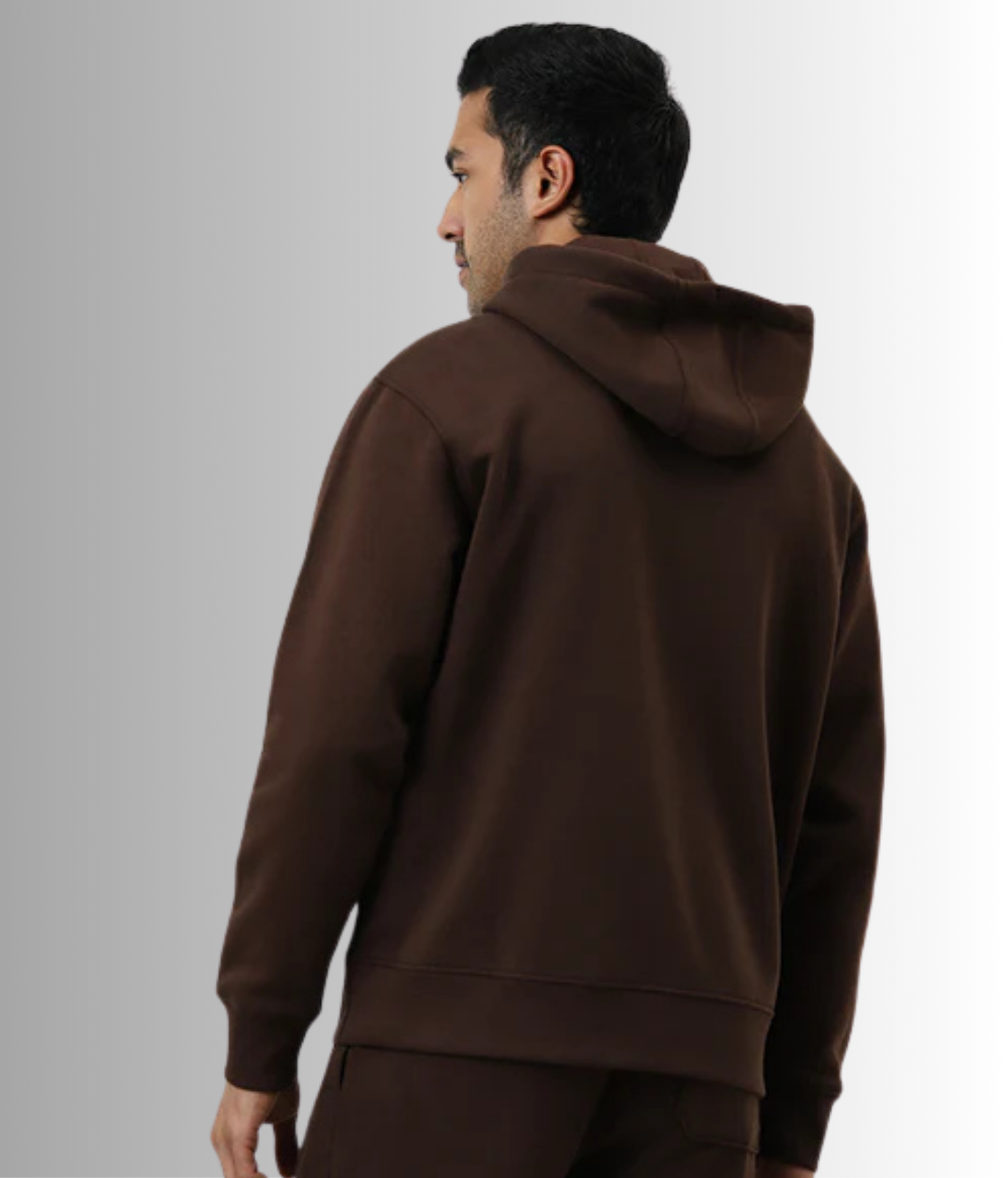 Basic - Dark Brown Solid Regular Men Hoodie