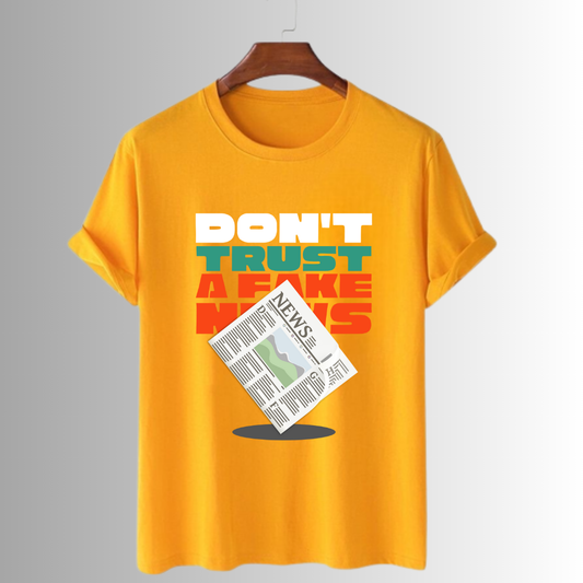 DON'T TRUST FAKE NEWS- Regular Fit Men Tshirt