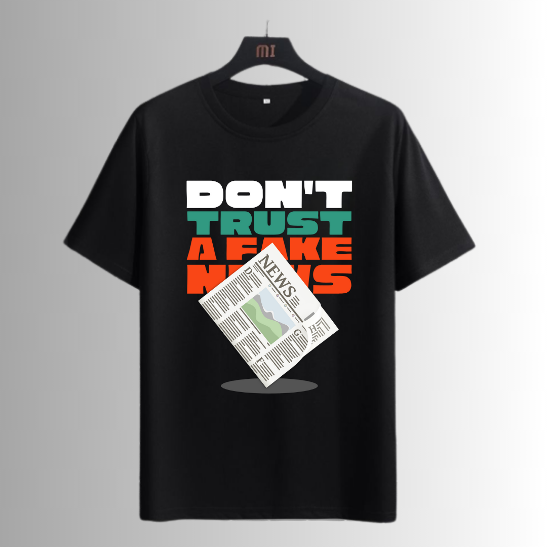 DON'T TRUST FAKE NEWS- Regular Fit Men Tshirt