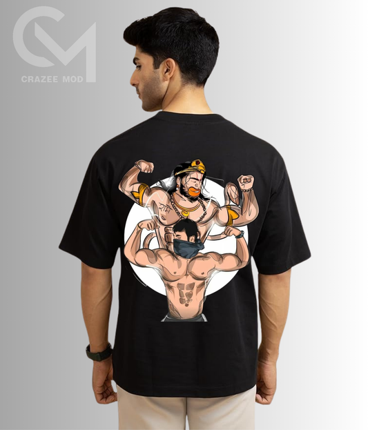 Protector Hanuman ji Gym Oversized Tshirt