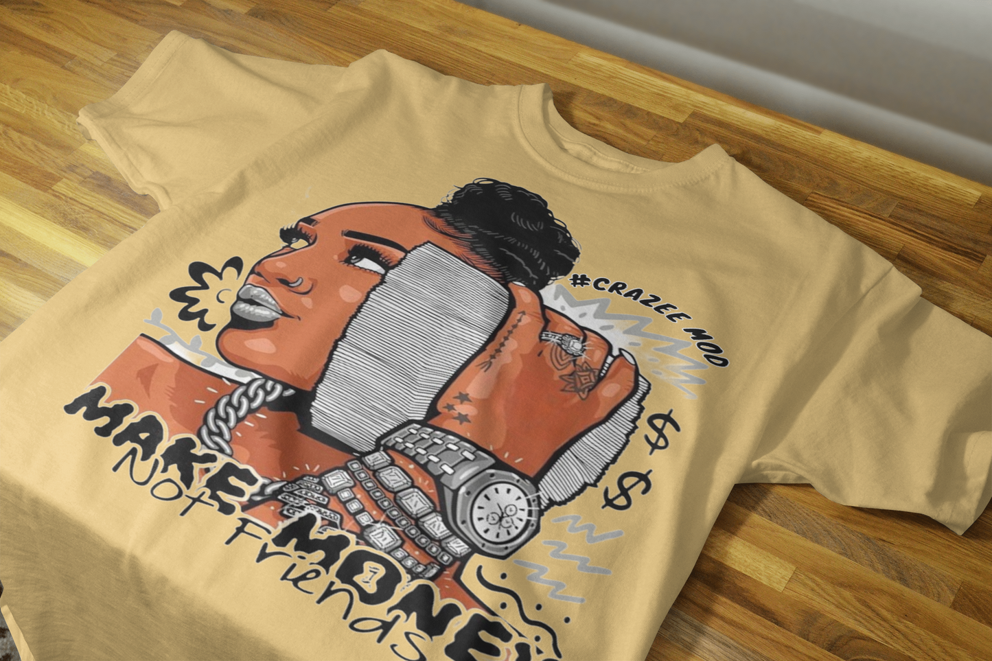 Make Money Not Friends- Oversized Women Tshirt